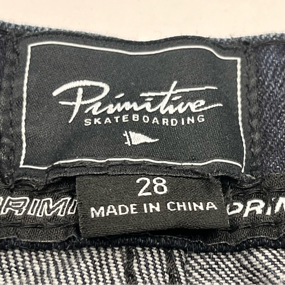 Primitive Skateboarding Mens Size 28 Blue Denim Jeans Measures Approx. 25 x 28 - Picture 2 of 11